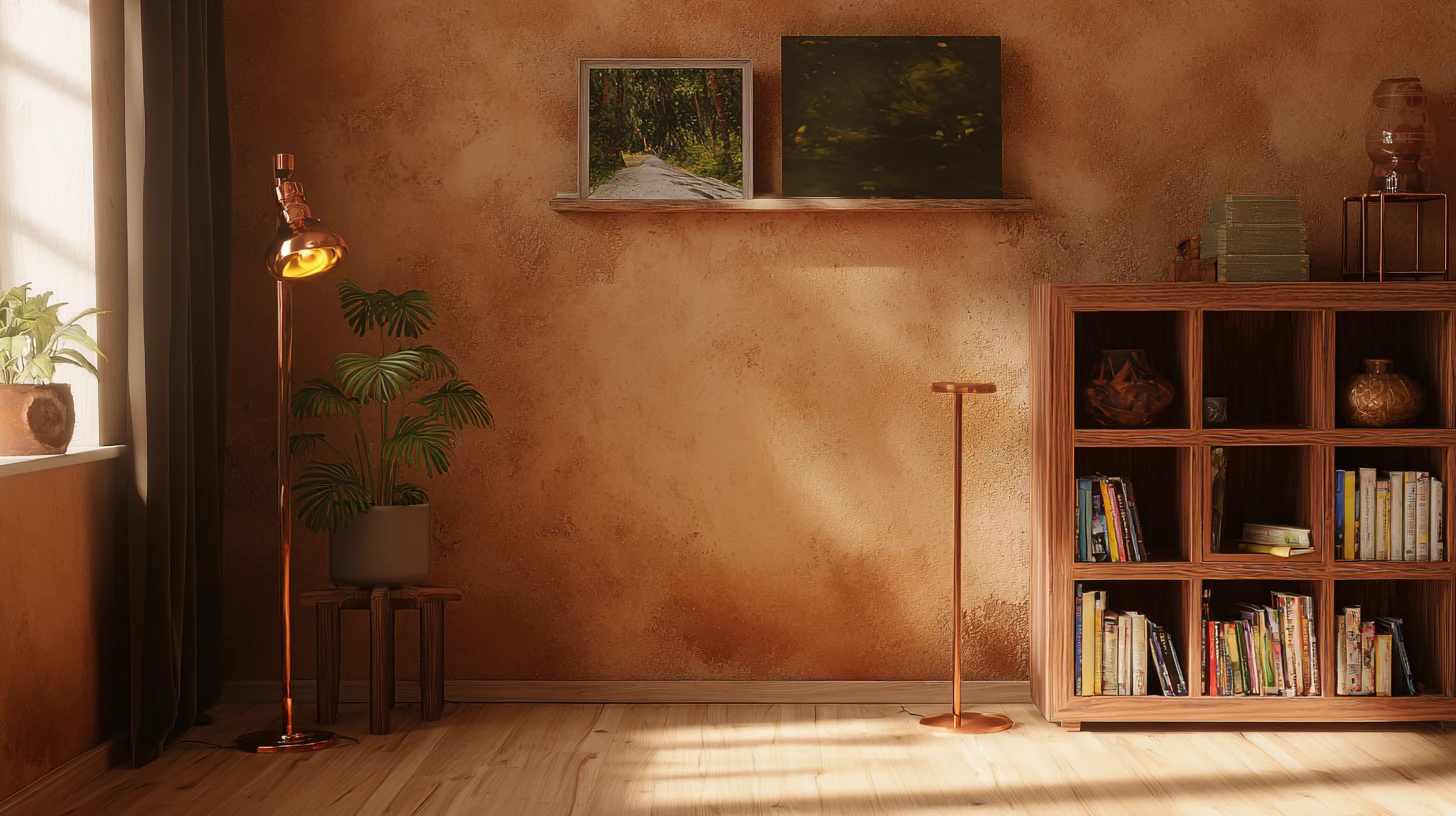 Bookshelves dark background